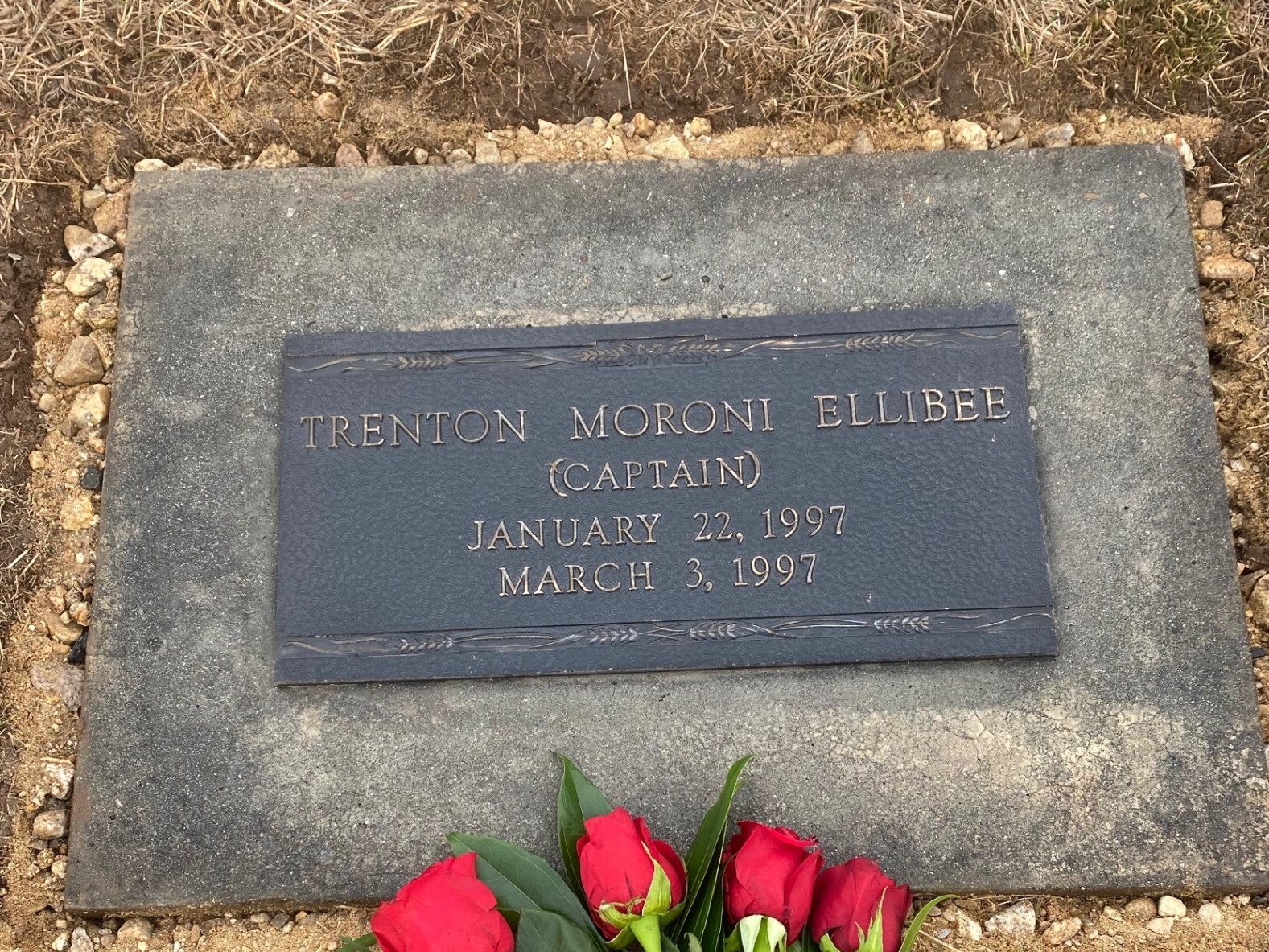 Bronze flat marker plaque after cleaning